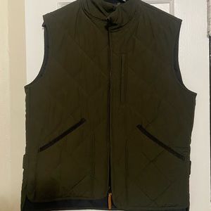 Mens quilted vest, olive green, J. crew